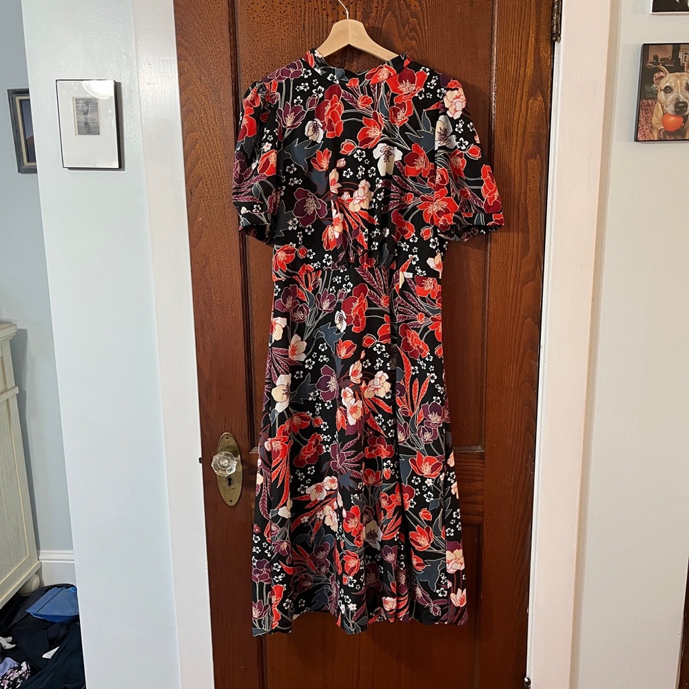 Julia Jordan Black and Red Floral Dress